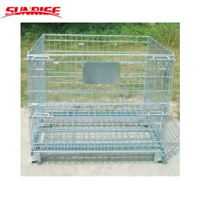 foldable galvanized collapsible wire basket